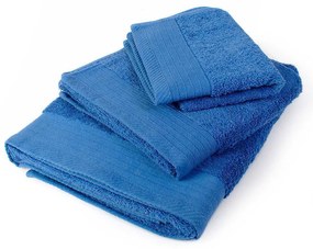 Πετσέτες Μπάνιου (Σετ 3τμχ) Dimcol Πενιέ 500gsm Μπλε