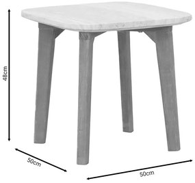 Σετ σαλονιού 3τμχ Nicholas μασίφ ξύλο ευκαλύπτου-μπεζ ύφασμα 79x79.5x117 εκ.