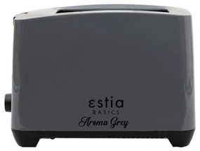 Φρυγανιέρα 2 Θέσεων Aroma 06-12243 750W 25x14x17,1cm Grey Estia