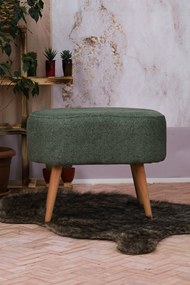 Stewehome πολυλειτουργικό άνετο οβάλ πουφ με πόδια από γιούργκεν 35x55 cm