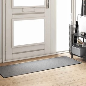 vidaXL Χαλάκι Εξώπορτας Γκρι και Μαύρο 60 x 180 cm 100% Πολυαμίδιο