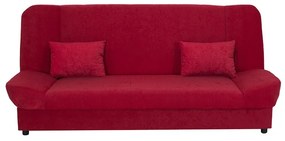 Kαναπές - κρεβάτι Tiko PLUS Megapap τριθέσιος με αποθηκευτικό χώρο και ύφασμα σε κόκκινο 200x90x96εκ.