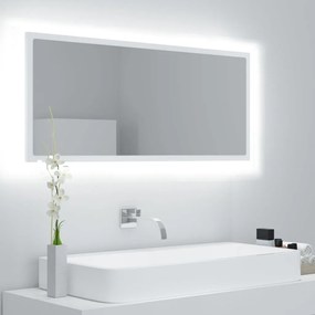 Καθρέφτης Μπάνιου με LED Λευκός 100x8,5x37 εκ. Ακρυλικός