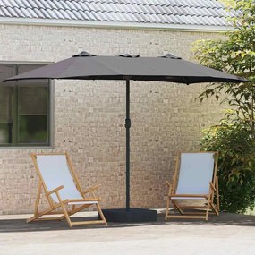 vidaXL Ομπρέλα Κήπου Ανθρακί 385 x 209 x 244 εκατοστά ύφασμα