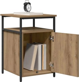 vidaXL Κομοδίνο artisan δρυς Επεξεργασμένο ξύλο