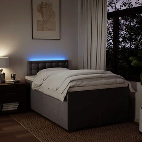 vidaXL Κρεβάτι Boxspring με Στρώμα Taupe 120x190 εκ. Υφασμάτινο