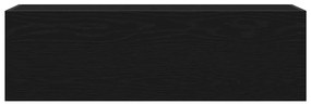 vidaXL ντουλάπι τοίχου μπάνιου μαύρο 100x25x30 cm κατασκευασμένο ξύλο
