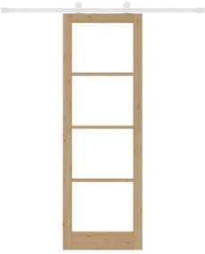 vidaXL Συρόμενη Πόρτα ORKDAL Καφέ 78 x 232 cm Ξύλο και μέταλλο