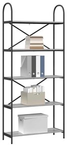 vidaXL Ράφι Βιβλίων Γκρι sonoma 80 x 30 x 183 εκ Επεξεργασμένο ξύλο