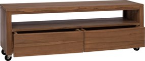 vidaXL Ντουλάπι TV 110 x 30 x 40 cm Φυσικό Στερεό Ξύλο Τίκ