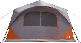 vidaXL Αυτόματη Τέντα 8 ατόμων Γκρι και Πορτοκαλί