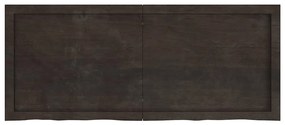 vidaXL Ράφι Τοίχου Σκούρο Καφέ 120x50x(2-4) εκ. Επεξ. Μασίφ Ξύλο Δρυός