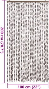 vidaXL Σήτα Εντόμων Taupe / Λευκό 100 x 200 εκ. από Σενίλ