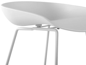 Σκαμπό μπαρ NAILA Μεταλλικό με Κάθισμα PP Λευκό 47x47x83 εκ. 2αδα 47x47x83 εκ.