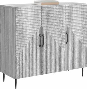 vidaXL Πλαϊνό γραφείο Γκρι Sonoma 89 x 34,5 x 80 εκ Επεξεργασμένο Ξύλο