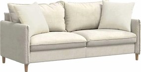 vidaXL Μαξιλάρι Καναπέ 2 τμχ. Βελούδο Κρεμ 50 x 50 cm