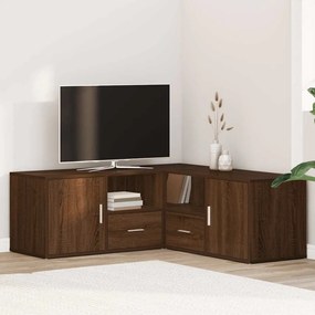 vidaXL Γωνιακό Έπιπλο Καφέ δρυς 200x40x45 εκ. από Επεξεργ. Ξύλο