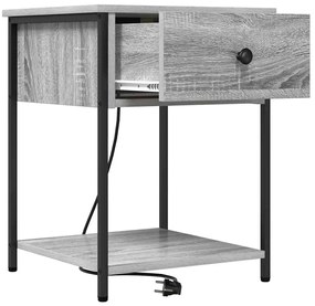 vidaXL Κομοδίνο Γκρι sonoma 42 x 41 x 56 εκ. Επεξεργασμένο ξύλο