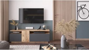 Stewehome Τηλεοπτική μονάδα με ντουλάπι και ράφι από πεύκο 150x29x44 cm