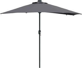 vidaXL Ομπρέλα Κήπου Ανθρακί 294 x 150 x 223 εκ