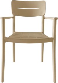 Πολυθρόνα Pilma pakoworld cappuccino PP 57x54x82εκ