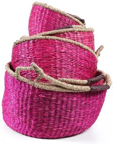 Σετ 5 Καλάθια Pink (40x40x22)+(35x35x20)+(30x30x18)+(25x25x16)+(20x20x14) Soulworks 0680004