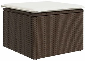 vidaXL Σετ Καναπέ Κήπου με μαξιλάρι 6 pcs Καφέ και κρεμ