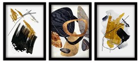 Πίνακας "Abstract Shapes" Megapap 3 τμχ. σε πλαίσιο 35x45x2εκ.-GP052-0104