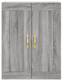 vidaXL Ντουλάπι Γκρι Sonoma 69,5 x 34 x 180 εκ. Επεξεργασμένο Ξύλο