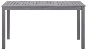 vidaXL Τραπέζι Κήπου Γκρι Πατίνα 140x80x74 εκ. από Μασίφ Ξύλο Ακακίας