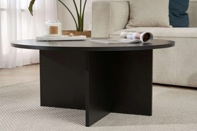 Τραπεζάκι Σαλονιού Ξύλο Μαύρο SELLO 90x90x40