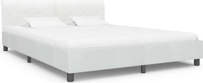 vidaXL Πλαίσιο Κρεβατιού Λευκό 180 x 200 εκ. από Συνθετικό Δέρμα