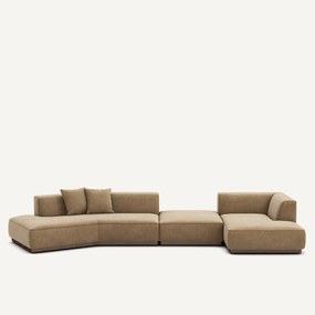 Γωνιακός καναπές δεξιά XL με υφασμάτινη επένδυση, Jacopo