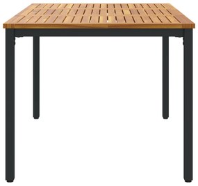vidaXL Τραπέζι Κήπου 150x90x75 εκ. Κατασκευασμένο από Σταθερό Ξύλο Ακακίας και Μέταλλο