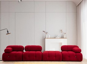 Corner Sofa Bubble Corner ( L1-O1-1R -Puf) - Red Red