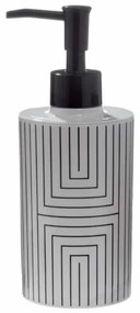 Δοχείο Κρεμοσάπουνου (Φ7.3x18.3) Spirella Graphic White-Black