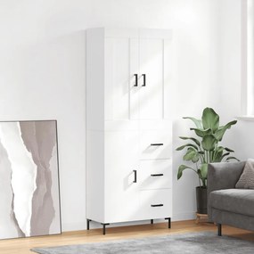 vidaXL Ντουλάπι Λευκό 69,5x34x180 εκ. από Επεξεργασμένο Ξύλο