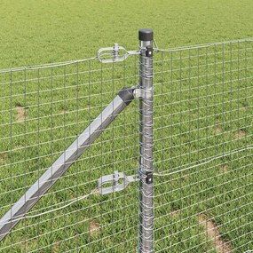 vidaXL Συρματόπλεγμα με ακίδες 25 x 0,5 m Ασημί Δίχτυ