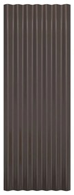 vidaXL Πάνελ Οροφής 12 τεμ. Καφέ 100x36 εκ. Γαλβανισμένος χάλυβας