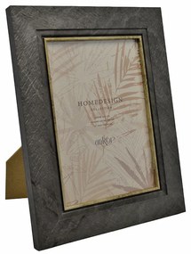 Κορνίζα Με Σαγρέ Όψη Γκρι Πλαστικό 15x20cm ANKOR