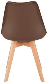 Καρέκλα Gaston PP-PU καφέ απόχρωση με φυσικό πόδι 43x51x75εκ. 43x51x75 εκ.