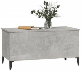 vidaXL Τραπεζάκι Σαλονιού Γκρι Σκυροδ. 90x44,5x45 εκ. Επεξεργ. Ξύλο