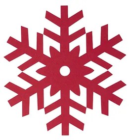 Σετ Χριστουγεννιάτικα Σουβέρ Felt Snow Flake Red 4x(10x10) - Nef-Nef Homeware