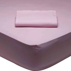 Σεντόνι 1012 Best Colors Pink Das Home Μονό 170x260cm Χωρίς Λάστιχο 100% Βαμβάκι