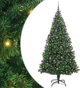vidaXL Τεχνητό Χριστουγεννιάτικο Δέντρο με 300 LED Πράσινο 210 cm