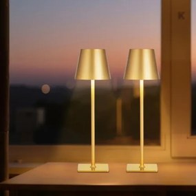 VEVOR Cordless Table Lamp 2-Pack 5200mAh Rechargeable Battery Desk Lamp Gold
