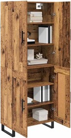 vidaXL Highboard 2 pcs Παλιό Ξύλο 69,5 x 34 x 180 εκ.