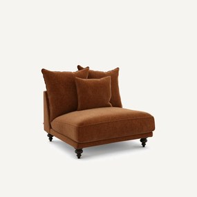 Πολυθρόνα τύπου chaise longue από βελούδινο chenille, Lazare