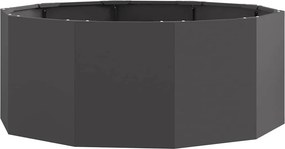 vidaXL Γλάστρα Μαύρο 90 x 90 x 35 εκ Ατσάλι