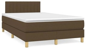 ΚΡΕΒΑΤΙ BOXSPRING ΜΕ ΣΤΡΩΜΑ ΣΚΟΥΡΟ ΚΑΦΕ 120X190 ΕΚ ΥΦΑΣΜΑΤΙΝΟ 3269789